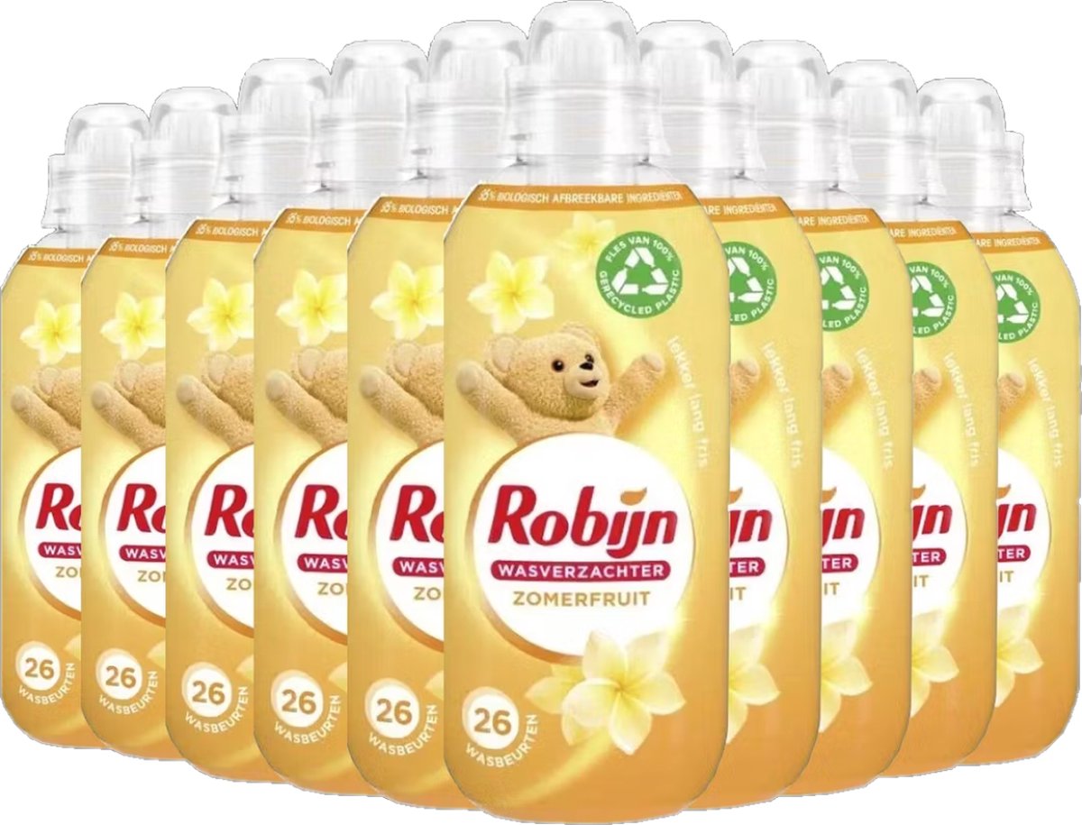 Goedkoopste Robijn Wasverzachter Zomerfruit 650 ml 26 wasbeurten Doos 10 fles