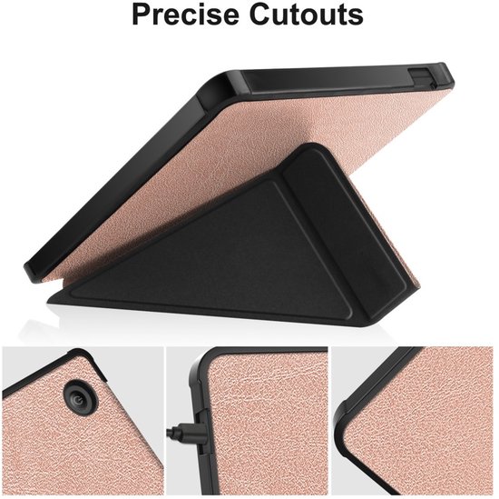 e-Reader Hoesje Origami Book Case met Wake/Sleep-functie - Kobo Libra Colour Hoesje - Rose Gold van Origami — afbeelding 5