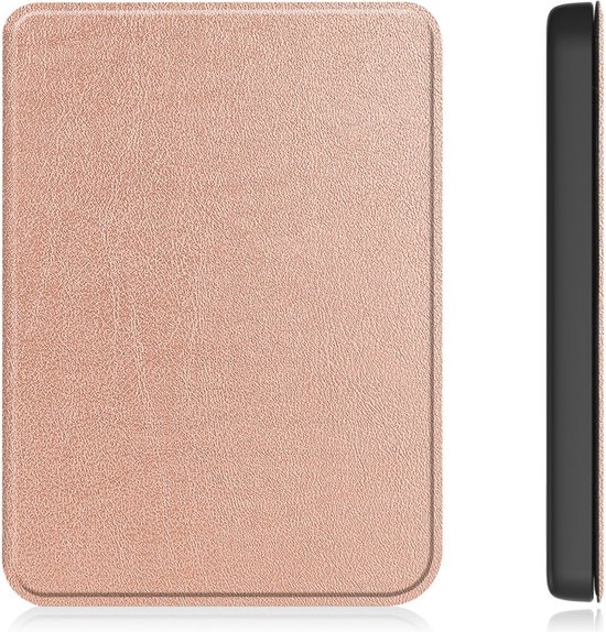 e-Reader Hoesje Leather Book Case met Wake/Sleep-functie - Kobo Clara Colour / Clara BW Hoesje - Rose Gold — afbeelding 5