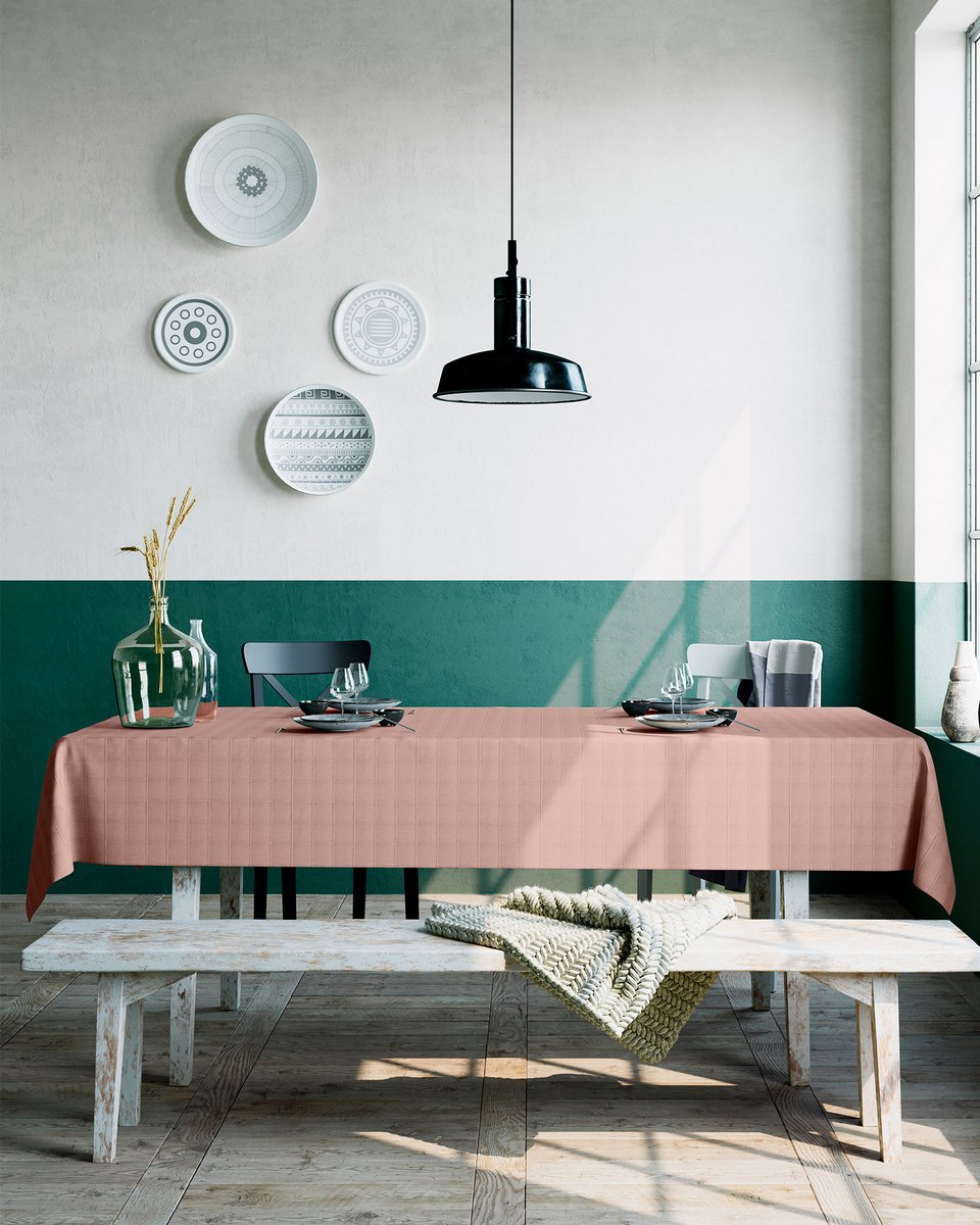 Mistral Home - TAFELKLEED - sogo - 150 x 250 cm - effen kleur - roze- Duurzaam