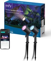 Bol.com eufy Buitenverlichting Spotlampen E10 2 Pack – Spot Light – Slimme buitenverlichting met RGBWW LED's 500 lumen helderhei... aanbieding