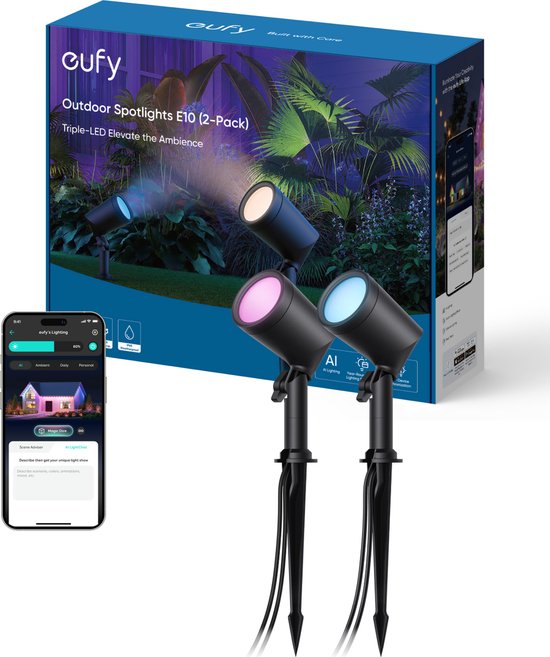 eufy E10 spotlampen – 2 pack – slimme buitenverlichting