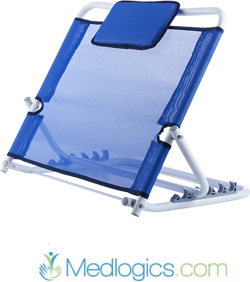 Outsunny strandmat, set van 2, opvouwbare zonnemat, 5-niveaus, met