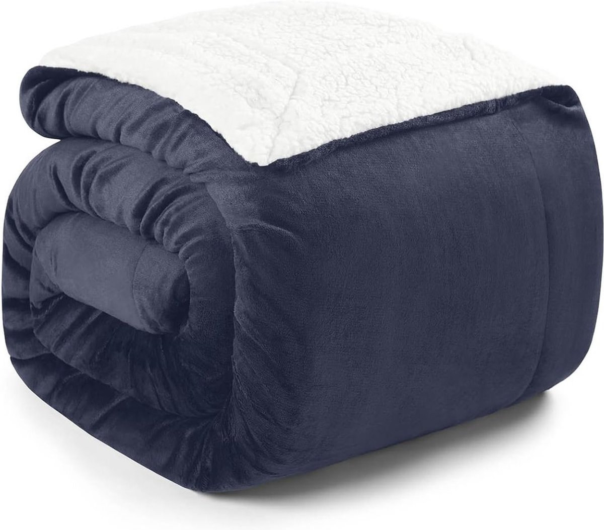White-label Fleece Deken - Zachte Plaid - Warmtedeken 150x200cm - Diepblauwe Zee