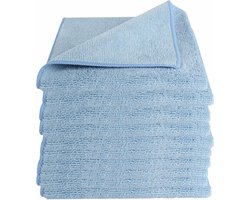 Micro Star Microvezeldoeken Blauw – 10 Stuks – 40x40 cm – 300 g/m² – Professionele Schoonmaakdoeken