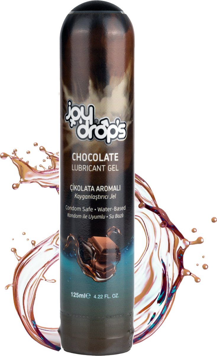 Goedkoopste JOY DROPS Glijmiddel op Waterbasis, Gearomatiseerde Glijmiddelgel voor Vrouwen Mannen, Condoom Toy Compatibel Glijmiddelgel Niet Kleverig, Niet Vlekkend, Lang Houdbaar, pH Gebalanceerd, 125 Ml, Chocolade