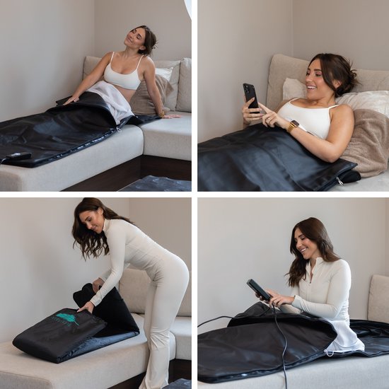 Soft & Silky Infrarood deken - Leer - Sauna deken - Paneel - Warmte - Elektrische - Fibromyalgie - Verwarming - Infraroodlamp - Infraroodtherapie