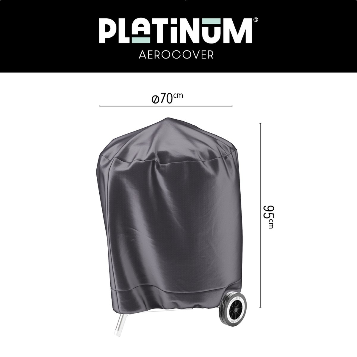 Platinum AeroCover - Kogelbarbecuehoes - Ø67cm - Ademend - Waterproof - Hoge kleurechtheid