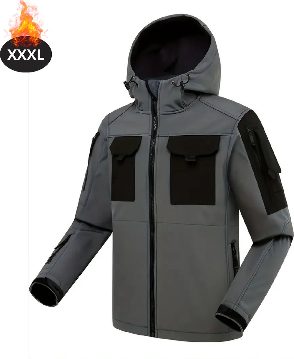 Livano Skipak SkiBroek Skijas Ski Suit Wintersport Heren Winter Warm Fleece Grijs