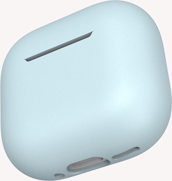 Hoesje in het licht blauw geschikt voor Apple AirPods 4 - TCH - Beschermhoes - Siliconen - Case - Soft case