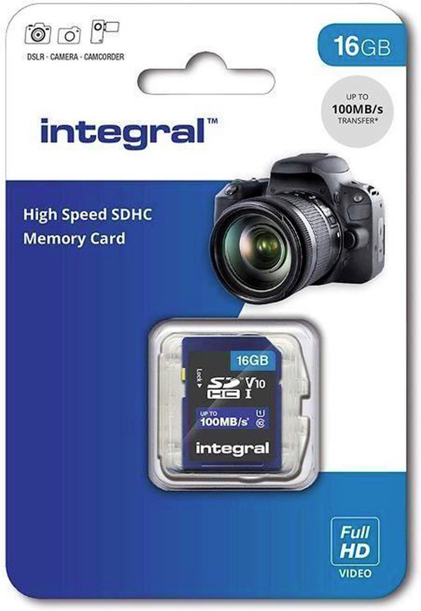 Geheugenkaart Integral SDHC V10 16GB