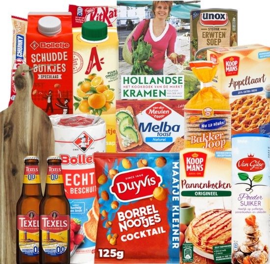 Lekker Hollands Kerstpakket - Cadeau Pakket - Relatiegeschenk - Cadeau Tip - Bomvol Lekkernijen