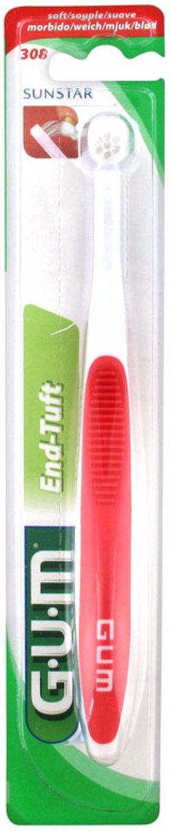 Goedkoopste GUM Monotouffe Tandenborstel 308 (Kleur Rood