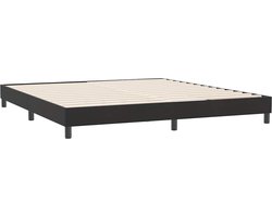 vidaXL - Bedframe - zonder - matras - 180x220 - cm - fluweel - zwart