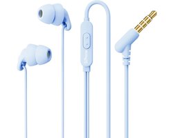 DrPhone SilencePro - Comfortabele 3.5mm Jack - In-Ear Oordoppen met Passieve Ruisonderdrukking en Kristalhelder Geluid - Blauw