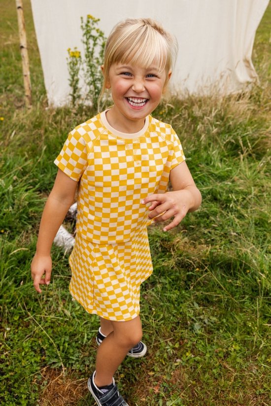 LOOXS Little 2412-7748-774 Rok Filles - Taille 92 - Jaune en 95% Cotton 5% élasthanne