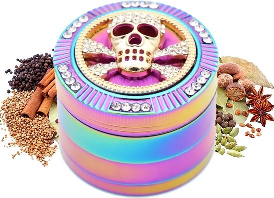 Broyeur - Broyeur d'herbes - Broyeur d'herbes - Broyeur - Crumbler - Broyeur - Broyeur d'herbes - Pulvérisateur - Broyeur de cannabis - Crâne - Crâne - Arc-en-ciel - Rainbow -