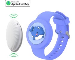 MicFlip - Armband kind geschikt voor Apple Airtag - Inclusief tracker - Tracker kind - MFI gecertificeerd door Apple - Bluetooth tracker - Onbeperkte lokalisering - Zonder abonnement - Met geluidssignaal - Waterdicht - Walvis