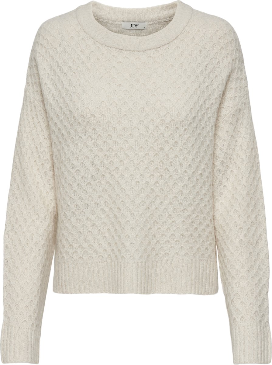 Jacqueline de Yong Trui Jdybigum L/s O-neck Pullover Knt 15328356 Whitecap Gray Dames Maat - S