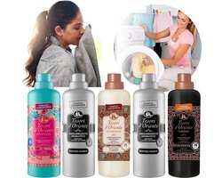 Tesori d'Oriente Set geconcentreerde weekmakers: Muschio Bianco, Ayurveda, Hammam, Byzantium 5x760 ml