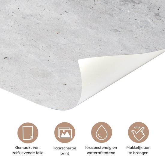 Deurposter 95x215 cm - Deursticker Verwering - Beton - Structuren - Vintage - Industrieel - Grijs - Meubelfolie zelfklevend - Deurfolie woonkamer - Interieurfolie fotobehang - Deur plakfolie - Deurstickers - Deurbehang sticker - Kamer decoratie