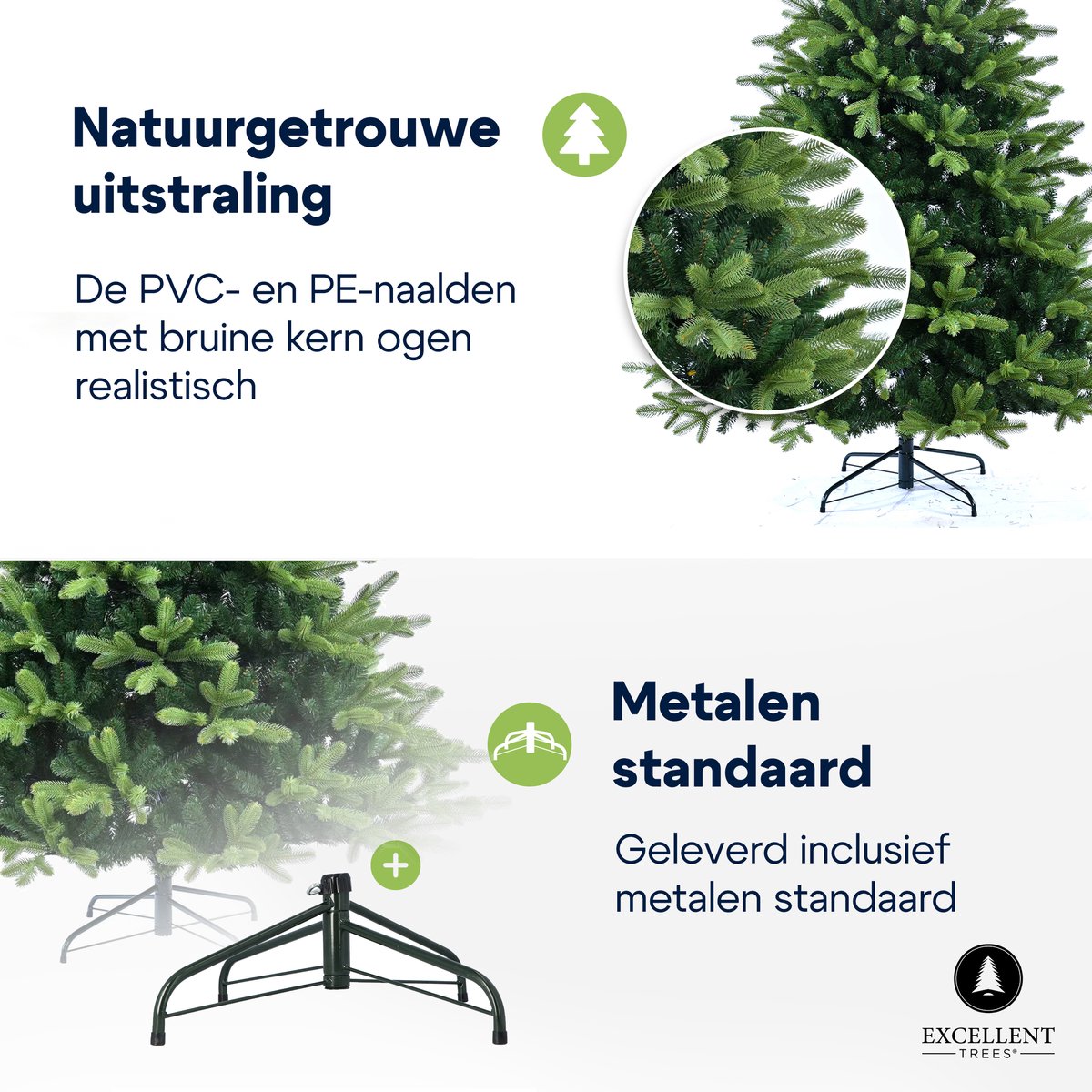 Excellent Trees® Hallvik 180 cm Kerstboom - PE+PVC - ⌀115cm - 180cm – foto 4