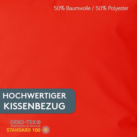 Kussenslopen, bedkussen, 60 x 180 cm, kleur oranje, kussenslopen, bed