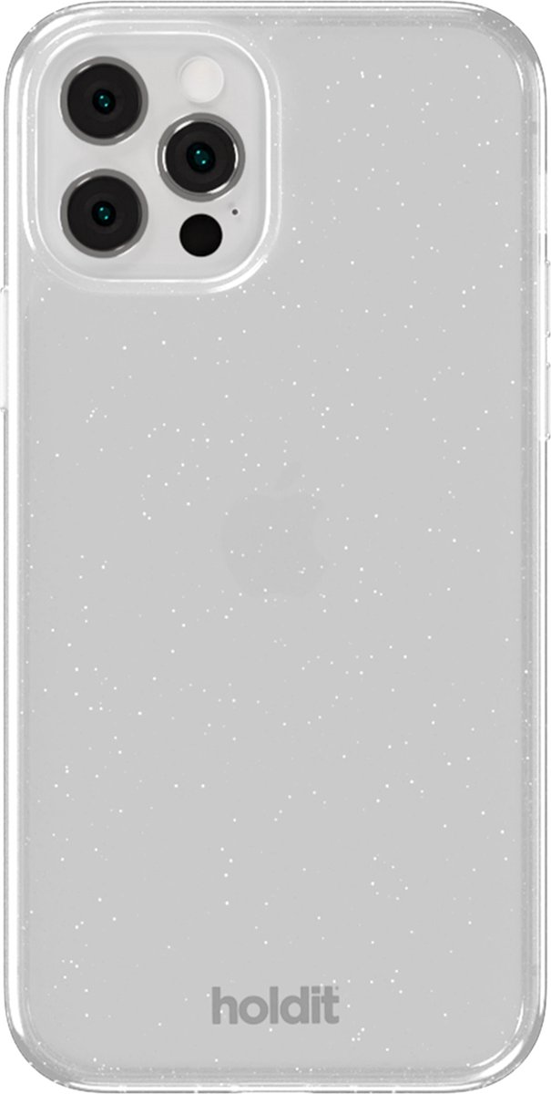 Holdit Glitter Case geschikt voor Apple iPhone 12 (Pro) - Wit