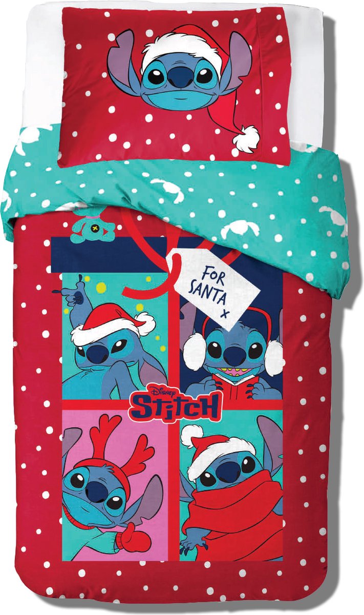 Lilo Stitch dekbedovertrek 140x200 KAtoen Eenpersoons KErst Christmas