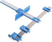 Boorgeleider - Boormachineaccessoires - Boormal - scharniermal - Boorhulp - PP, koolstofstaal - Blauw - voor timmerwerk, kastscharnieren en montageplaten