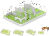 Cas & Lux Modulaire Puzzel Voederbak voor Katten - anti schrokbak kat - inclusief 3 verschillende standen - Stijlvol design - voerpuzzel kat - slowfeeder - kattenspeeltjes - puzzel kat - anti schrok