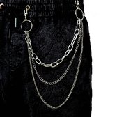 Stoere Lange Metalen Broek Ketting Sleutelhanger – Geschikt voor Broeken, Tassen en Sleutels
