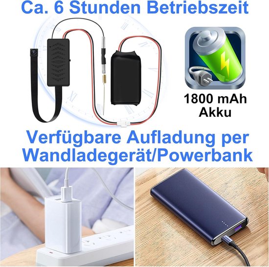 Mini Caméra Espion 4K/1080p WiFi Sans Fil Avec Détection Mouvement - Enregistrement SD Pour Maison Bureau