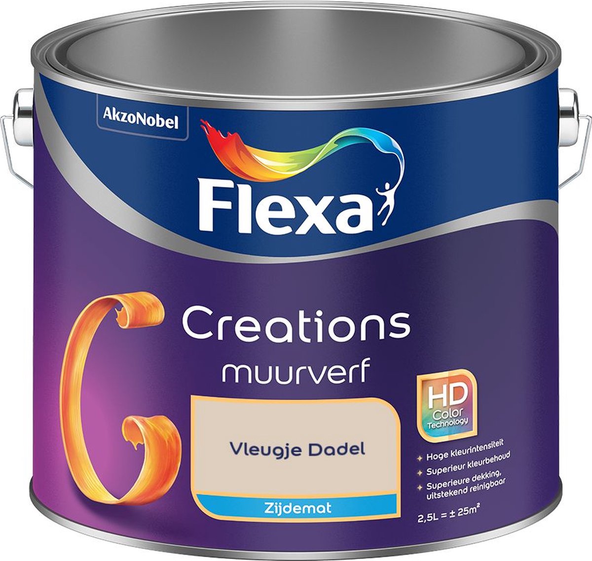 Flexa Creations Muurverf Zijdemat Vleugje Dadel 2,5 L