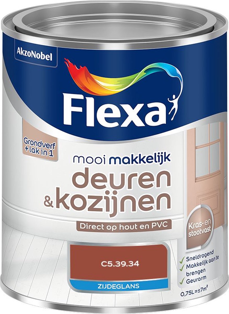 Flexa - Mooi Makkelijk Deuren & Kozijnen Zijdeglans - C5.39.34 - Mengverf - 750 Ml