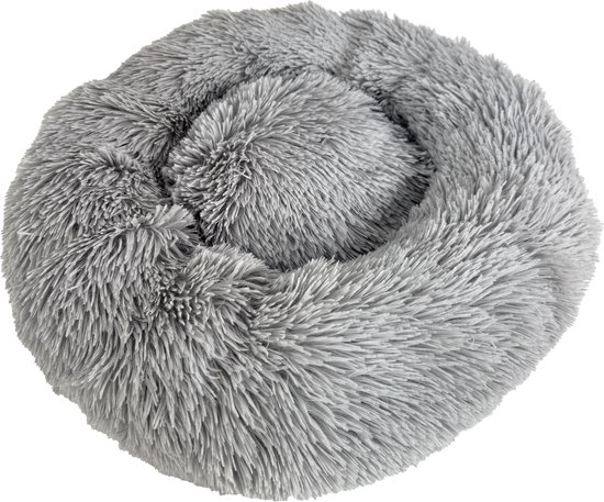 Sazzz lit pour chien moelleux gris clair 52x52x13 cm
