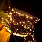 Yakimz Warmwitte Lichtslang van 10 m, voor buiten, 100 leds, lichtslang met afstandsbediening en timer, dimbaar, geheugenfunctie voor bruiloft, feest, tuin, balkon, decoratie, 8 modi, voor binnen en