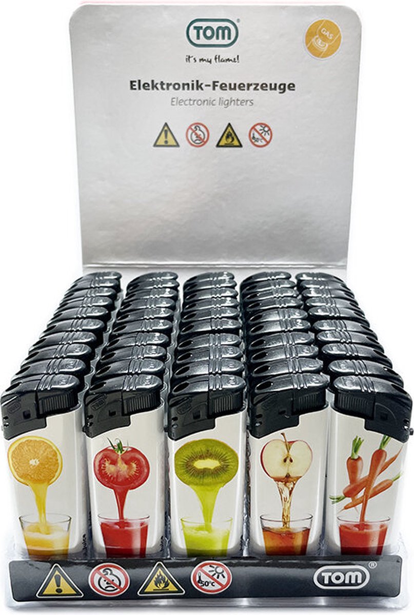 Goedkoopste Aanstekers 50 stuks in tray navulbaar- Kliksysteem Unilite aansteker - elektronische lighters