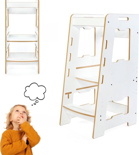 Buddley Leertoren - Learning Tower - Montessori Leertoren - Leertoren Keukenhulp - Kindertrap Buddley Leertoren - Learning Tower - Montessori Leertoren - Leertoren Keukenhulp - Kindertrap