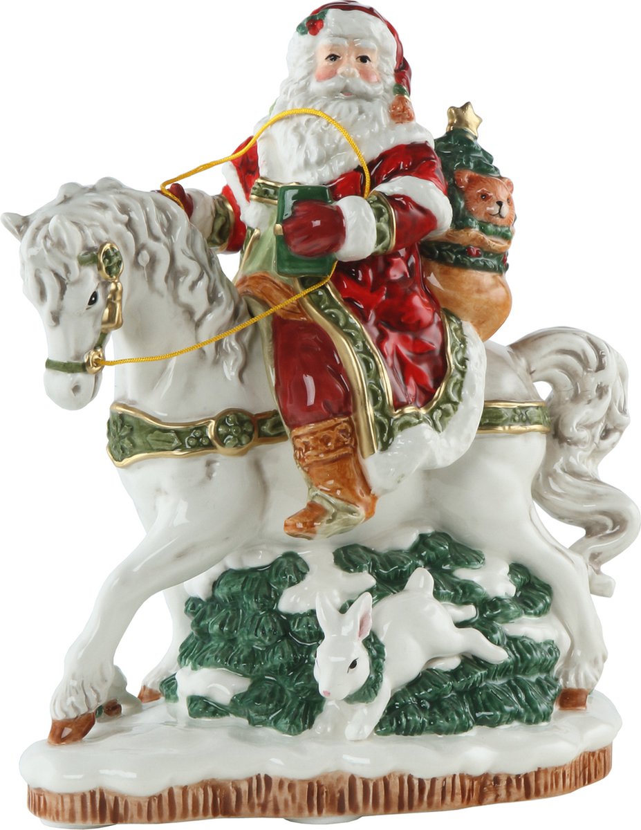Figurine De Renne Goebel - Collection Fitz & Floyd Christmas - Rouge - Neuve