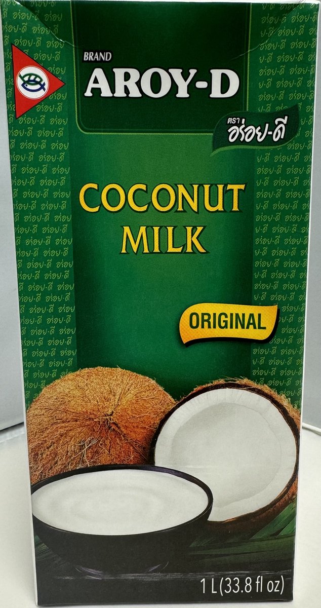 Aroy-D Kokosmelk - grootverpakking voor curry en smoothies - 1 liter