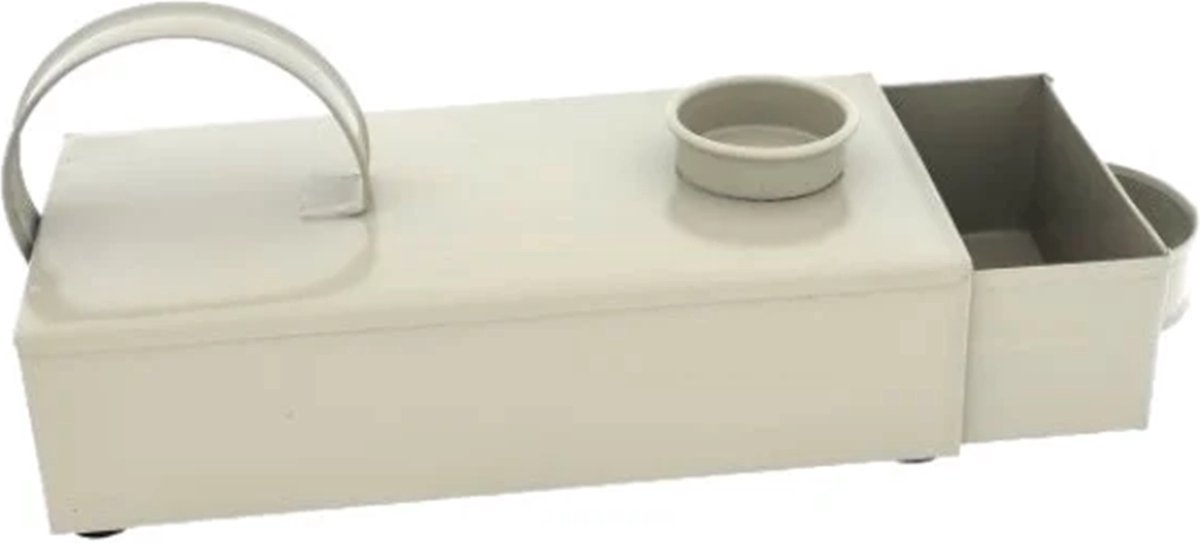 Kandelaars - match candle holder | t.light | semnece/grey | 24x10x10cm | 40mm - grijs - 24x10x10