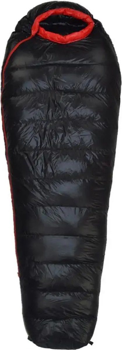 Boleen - Outdoor Slaapzak - Mummieslaapzak - Zwart met rood - 600g - Lichtgewicht - Waterafstotend - 4 Seizoenen - Kamperen - 210 x 80 x 50 cm