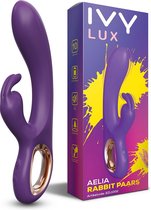 IVY LUX AELIA Rabbit Vibrator - Vibrator voor Vrouwen - Krachtige Clitoris en G-spot stimulator - Sex Toys voor Vrouwen - 10 Standen - Seksspeeltjes - Cadeau voor Vrouw - Paars