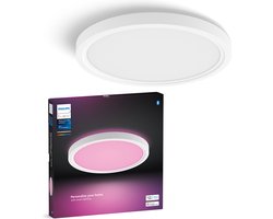 Philips Hue Tento plafondlamp – wit en gekleurd licht – rond – wit – Ø30 cm