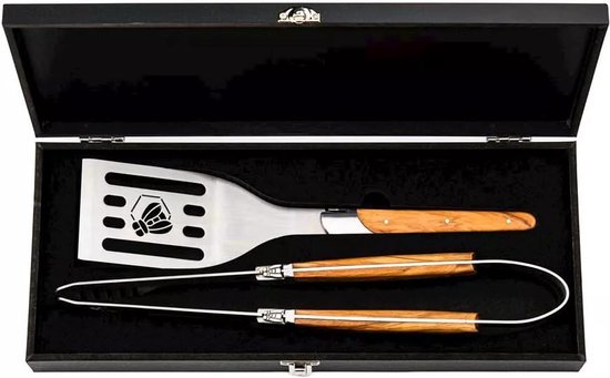 Laguiole Style de Vie - Luxury Line - Barbecueset - 2delig - Olijfhout — afbeelding 5