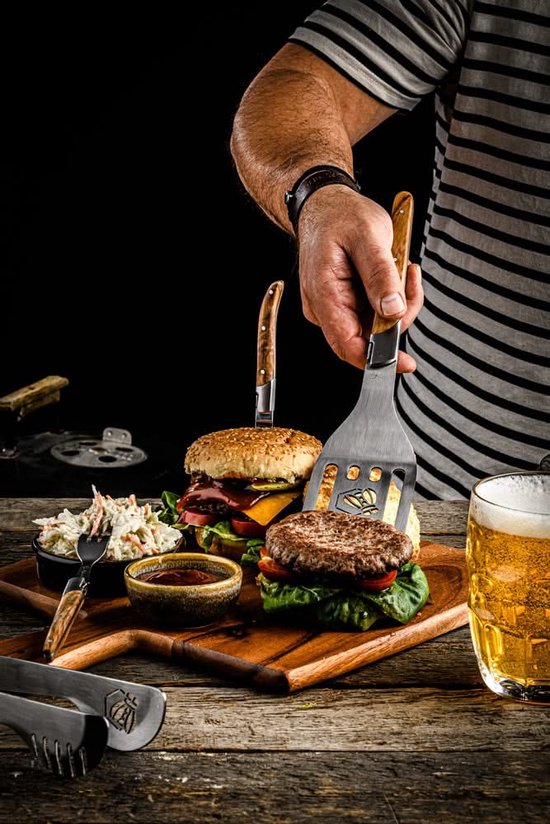 Laguiole Style de Vie - Luxury Line - Barbecueset - 2delig - Olijfhout — afbeelding 4