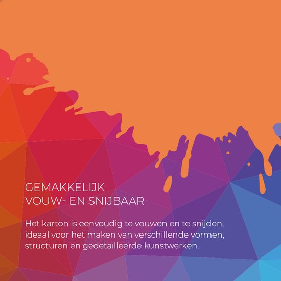 CREAKIT Carton A4 - 25 feuilles - Artisanat pour Enfants et Adultes - Papier à dessin pour Enfants - 150 grammes - Papier craft - Papier coloré - Oranje