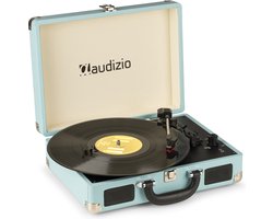 Retro platenspeler met speakers - Audizio RP114BL - Model 2025 - met PC software - Blauw