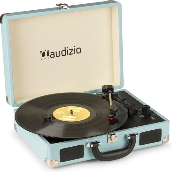Retro platenspeler met speakers